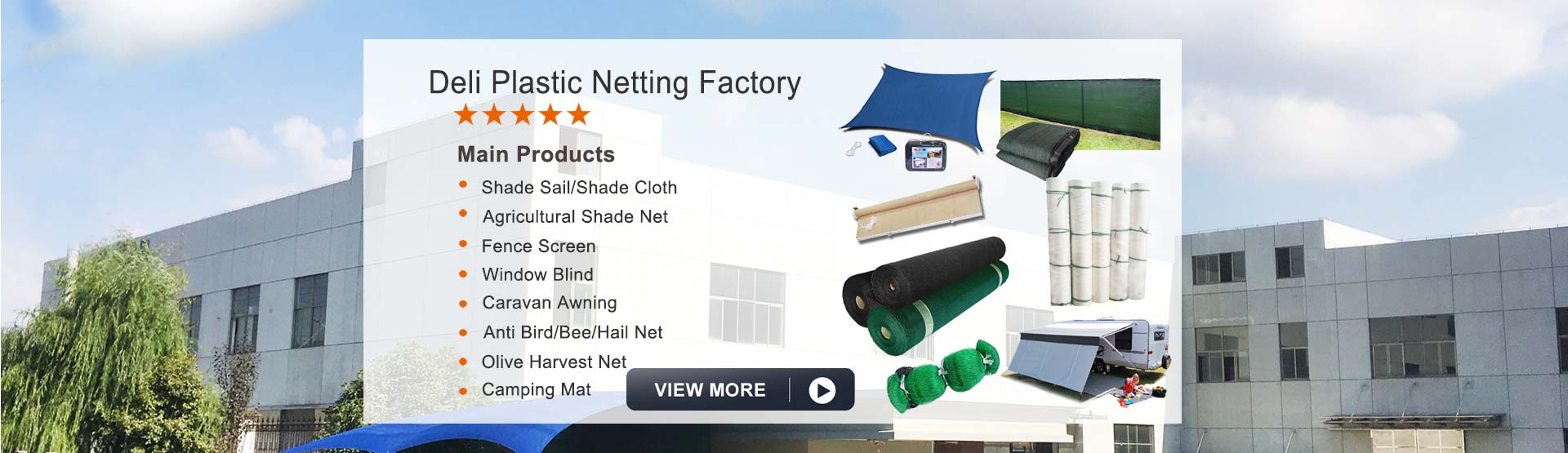 DELI shade net,shade sail factory